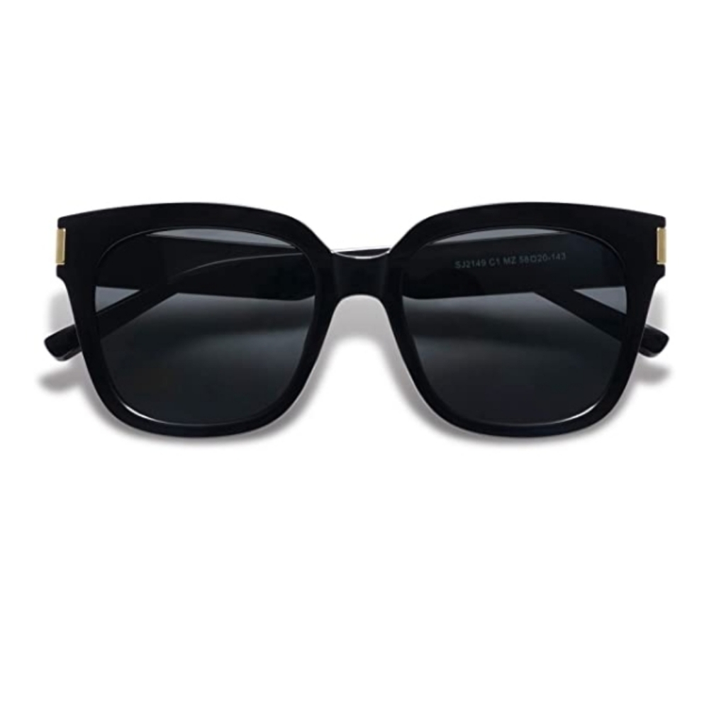 💫Black Classic Polarized Sunglasses for Women Men Trendy Square Frame - Picture 3 of 4